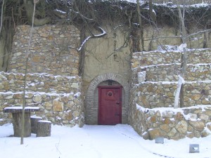 Winter red wine cellar Winter red wine cellar