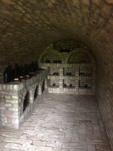Wine cellar with local wines